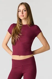 T-shirt côtelé doux