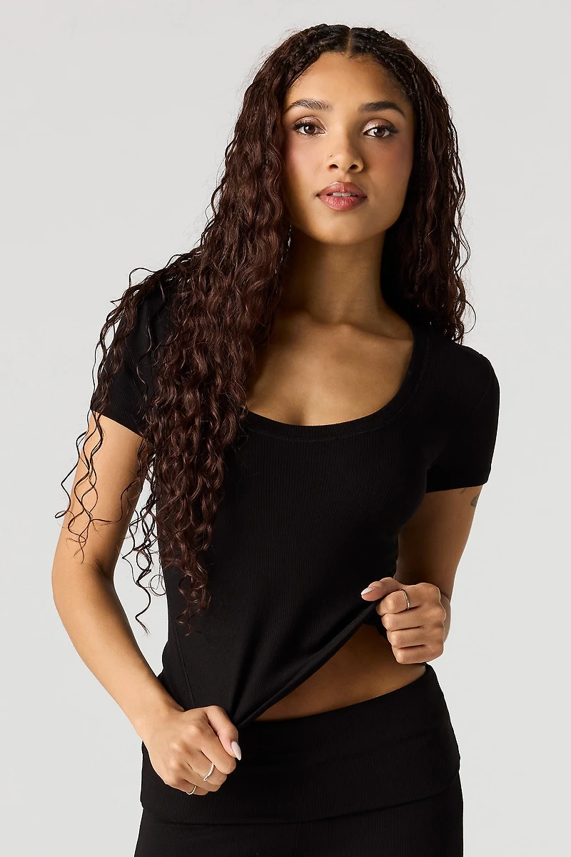 U/A Soft Ribbed T-Shirt