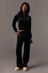 Playboy Rhinestone Velour Pant