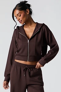 Haut à capuchon Active doux avec fermeture glissière