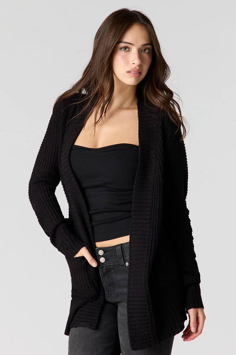 Waffle Knit Cardigan