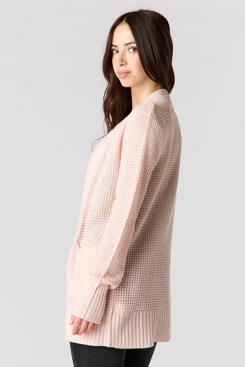 Cardigan en tricot gaufré