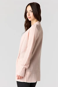 Cardigan en tricot gaufré