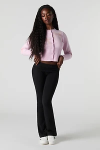 Jacquard Knit Buton-Up Cardigan
