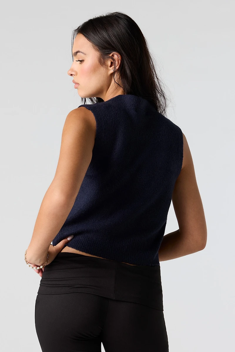 Mossy Knit Sweater Vest