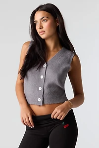 Mossy Knit Sweater Vest