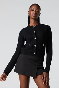 Button-Up Knit Cardigan