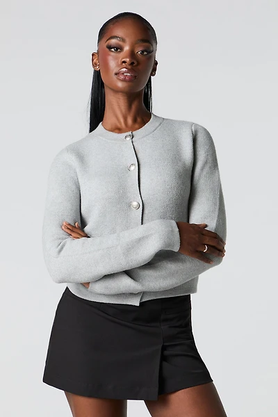 Cardigan boutonné en tricot