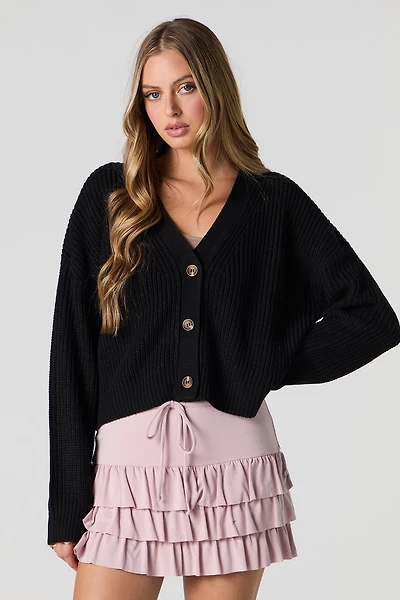 Knit Button-Up Cardigan