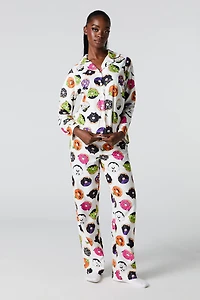 Ensemble Pyjamas de famille à imprimé Farce ou friandise pour femme