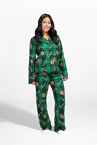 Womens Fammy Jammies Rudolph Flannel Pajama Set