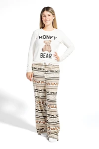 Ensemble Pyjamas de famille à imprimé Beary Cute pour femmes