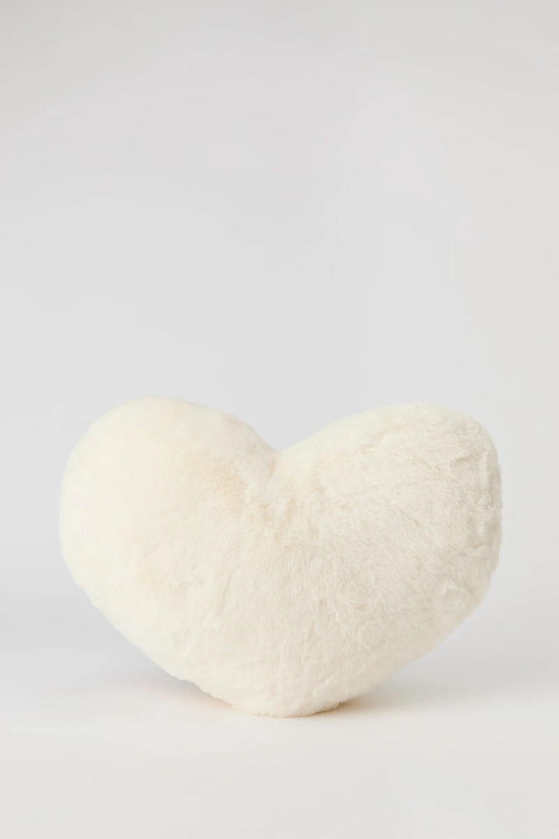 Coussin Coeur en peluche