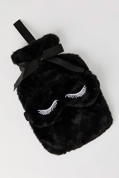 Hot Water Bottle & Eye Mask Plush Gift Set (3 Pcs)