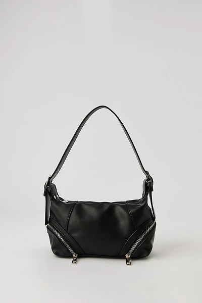 Faux Leather Zippered Purse