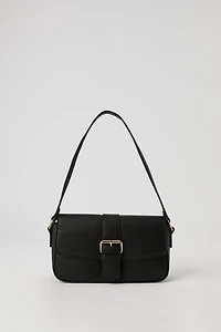 Faux Leather Buckled Purse