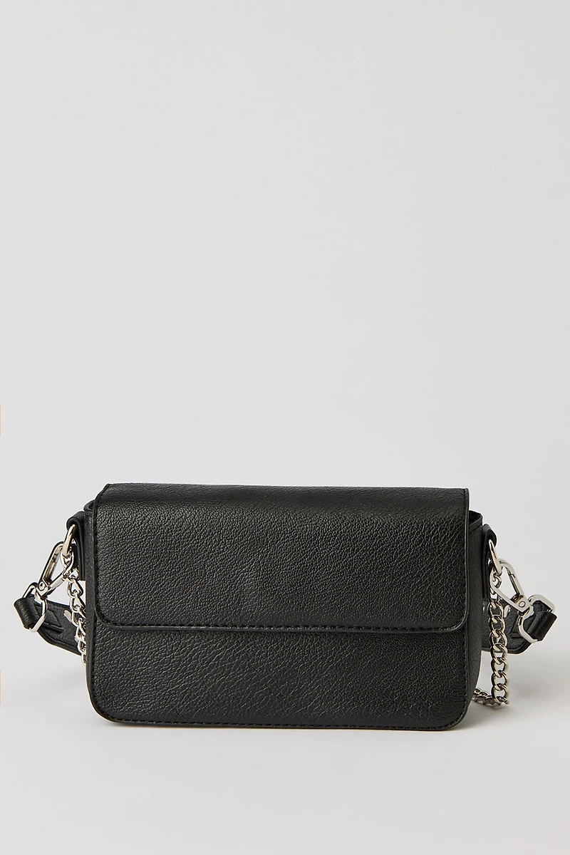 Faux Leather Shoulder Bag