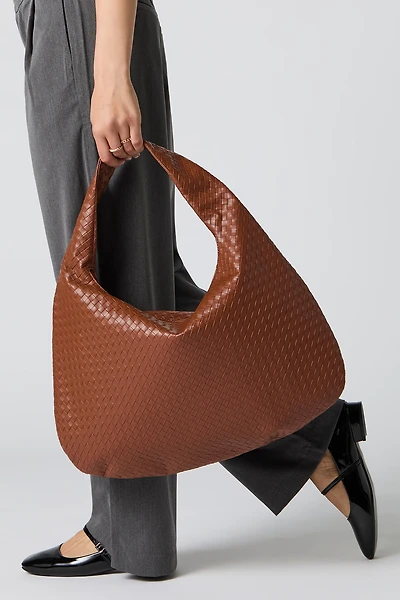 Sac bohémien tissé en similiduir