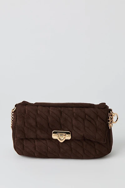Quilted Crossbody Purse with Keychain