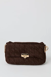 Quilted Crossbody Purse with Keychain