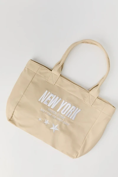Nylon Embroidered Tote Bag