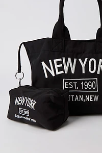 Ensemble avec fourre-tout et sac à maquillage imprimé New