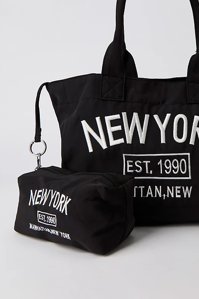 New York Tote Bag & Cosmetic Set
