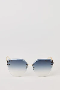 Lunettes de soleil à mailles chaîne sans monture