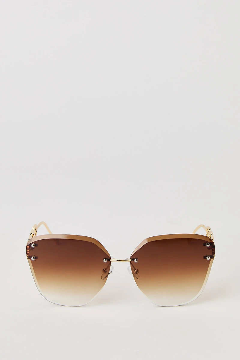 Lunettes de soleil à mailles chaîne sans monture