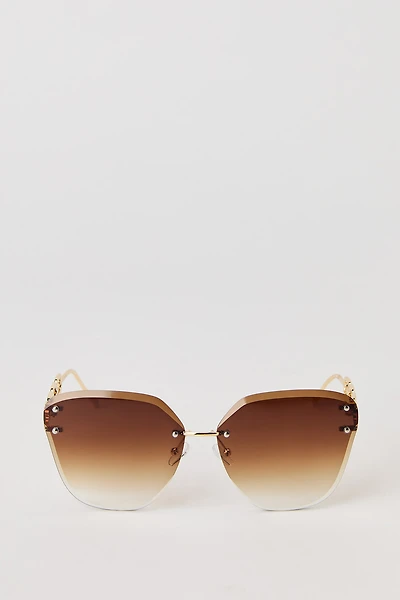 Lunettes de soleil à mailles chaîne sans monture