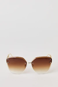 Lunettes de soleil à mailles chaîne sans monture
