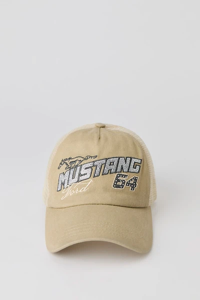 Casquette de camionneur à imprimé Ford avec pierres du Rhin