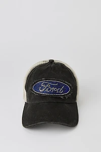 Ford Rhinestone Trucker Hat