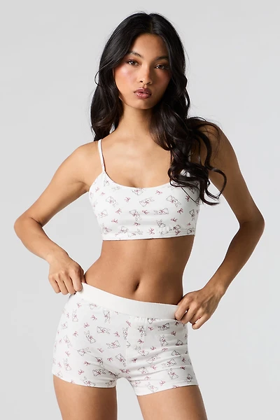 Ensemble-pyjama 2 pièces short boxeur et camisole imprimés