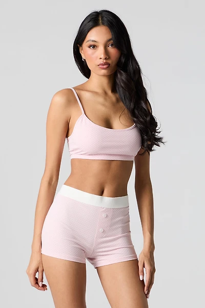 Ensemble-pyjama 2 pièces short boxeur et camisole imprimés