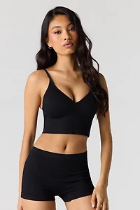 Seamless Ribbed Padded Bralette