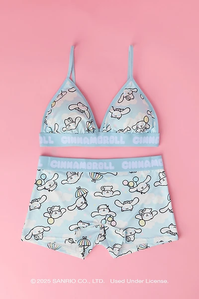 Ensemble avec soutien-gorge triangulaire et culotte garçonne à imprimé Cinnamoroll