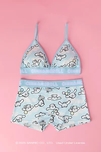 Ensemble avec soutien-gorge triangulaire et culotte garçonne à imprimé Cinnamoroll