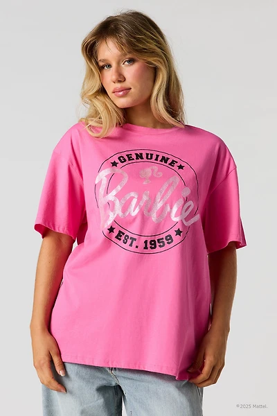 Barbie™ Glitter Graphic Boyfriend T-Shirt