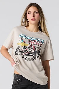 T-shirt coupe garçonne à imprimé Indianapolis 500