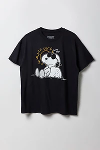 T-shirt de coupe garçonne à imprimé Snoopy