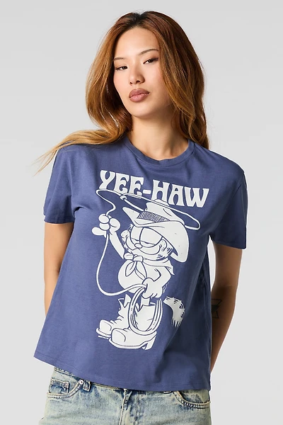 Garfield Yeehaw Graphic Boyfriend T-Shirt