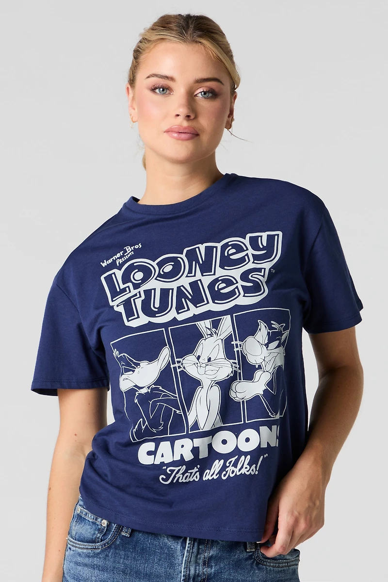 T-shirt coupe garçonne à imprimé Looney Tunes