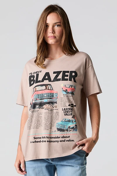 T-shirt de coupe garçonne à imprimé Chevy Blazer