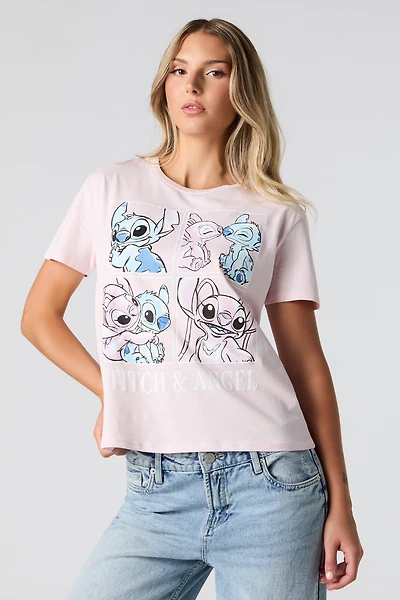 Stitch & Angel Graphic Boxy T-Shirt