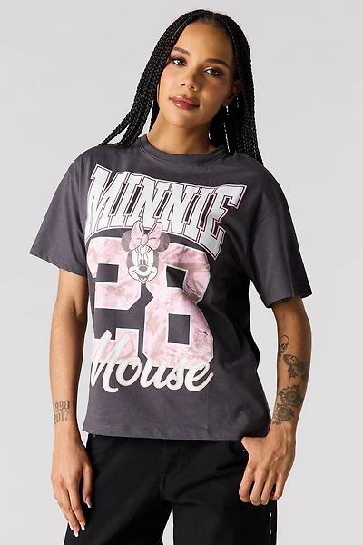 T-shirt de coupe garçonne à imprimé Minnie