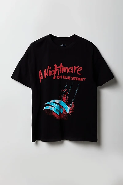 T-shirt de coupe garçonne à imprimé Horror Movie