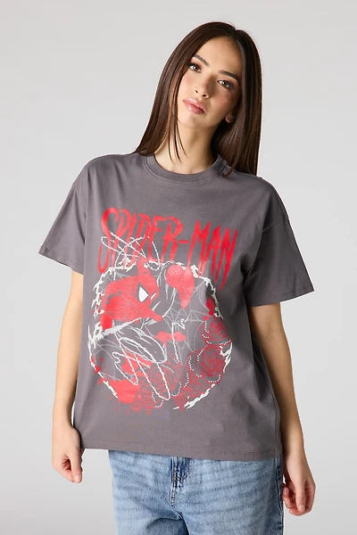 Luxe Heavy Cotton Spider-Man Graphic T-Shirt