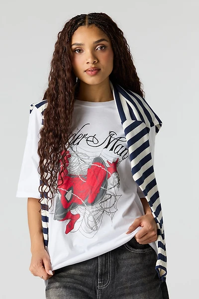 T-shirt surdimensionné à imprimé Spider-Man