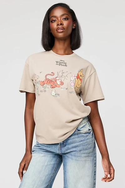 T-shirt de coupe garçonne à imprimé Winnie the Pooh